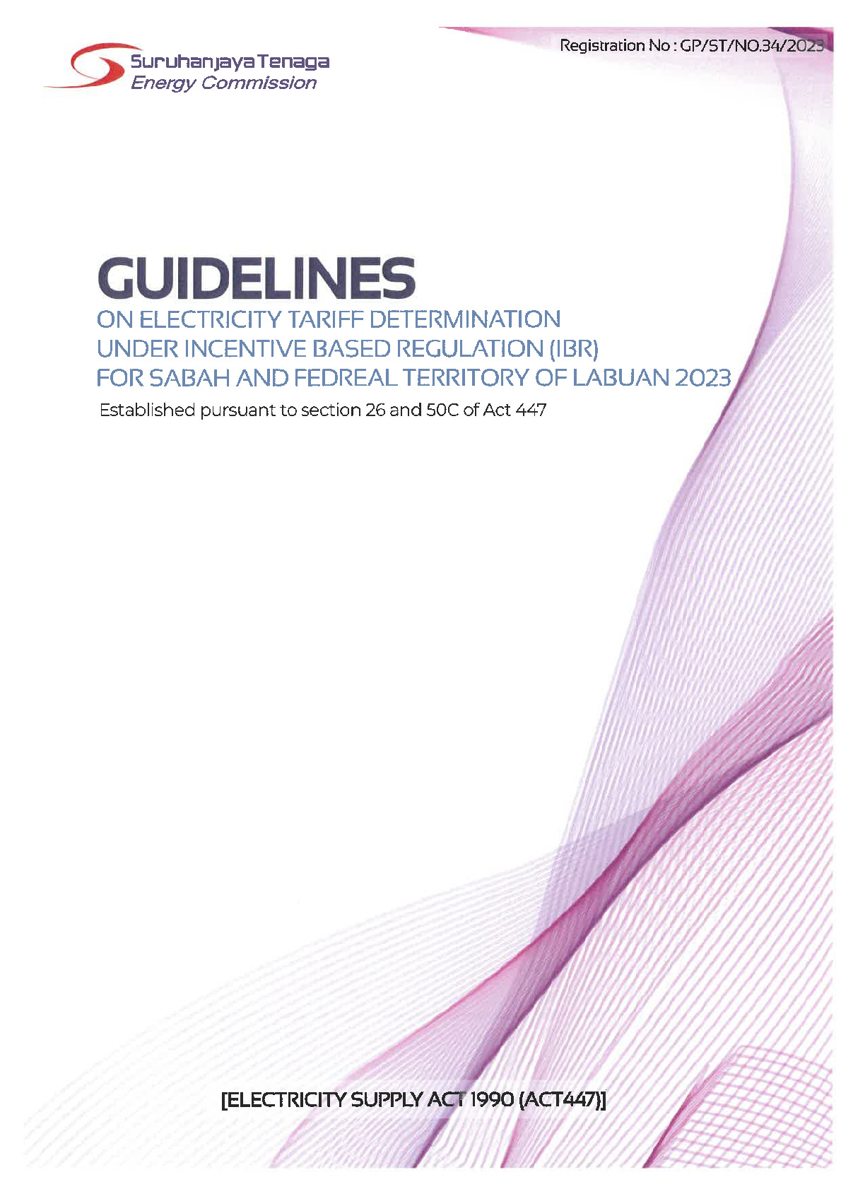 Guidelines on Electricity Tariff Determination under IBR for Sabah and Federal Territory of Labuan 2023
