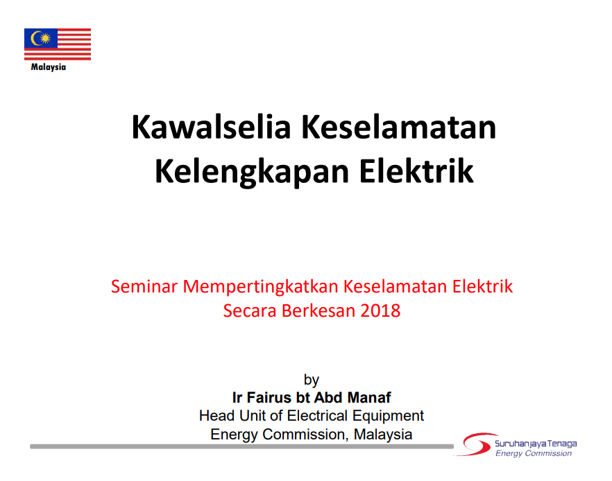"Kawalselia Keselamatan Kelengkapan Elektrik"