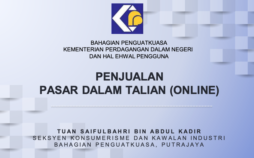 "Penjualan Pasar Dalam Talian (Online)"