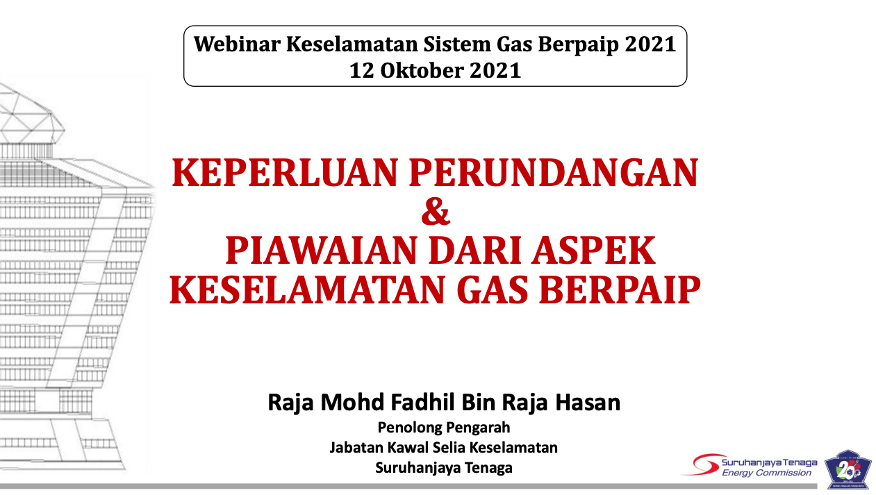 "Tajuk 1 Keperluan Perundangan dan Piawaian dari aspek Keselamatan Gas Berpaip