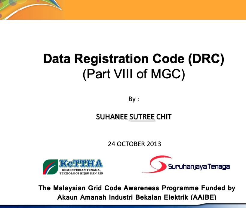Data Registration Code (DRC)