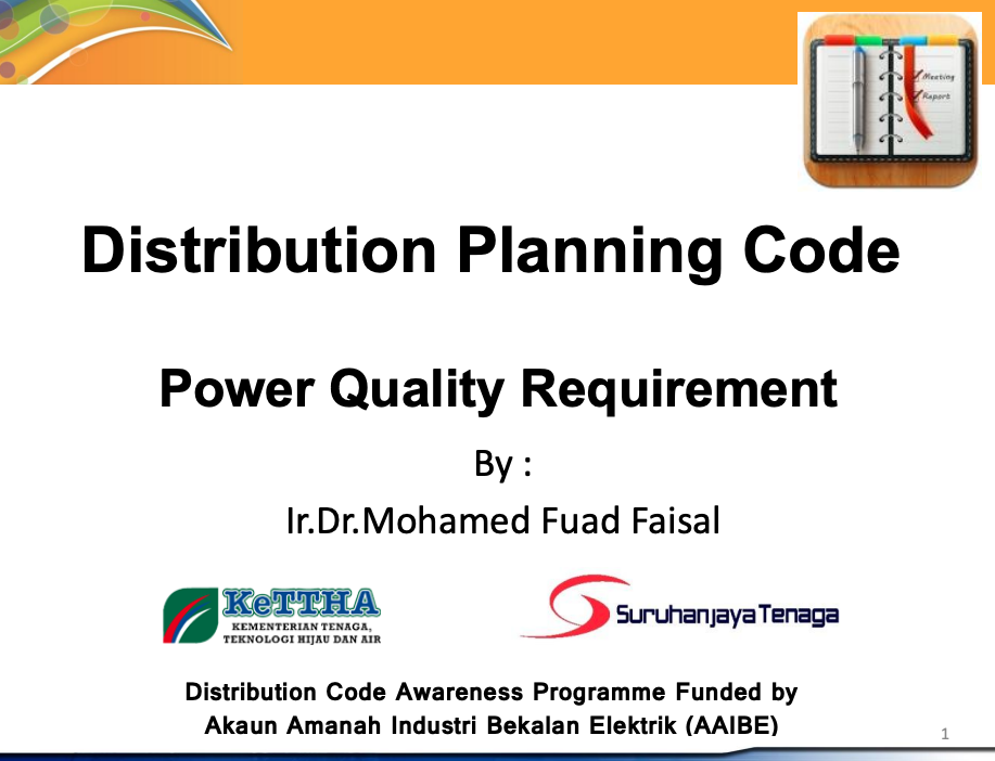 Distribution Planning CodePower Quality Requirement