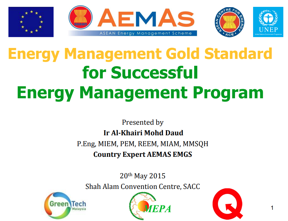 Energy Management Gold Standard for Successful Energy Management Program