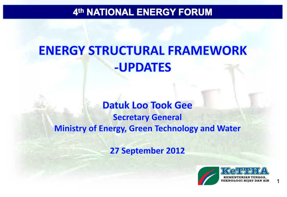 Energy Structural Framework: Updates