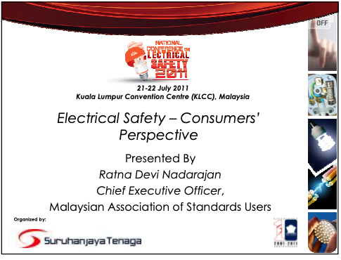 FOMCA: Electrical Safety - Consumers' Perspective