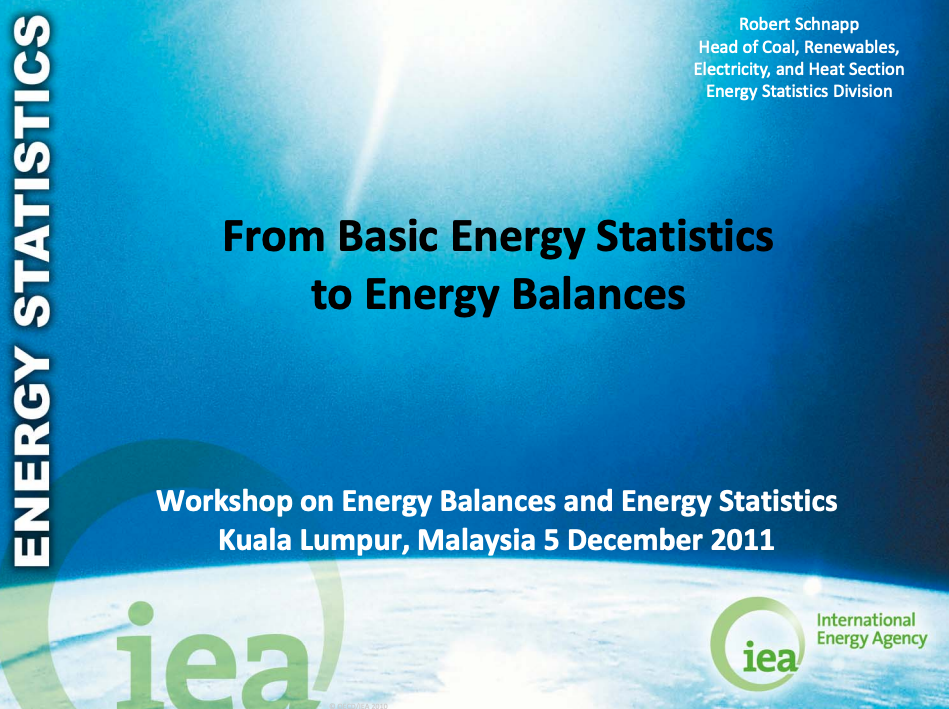 From Basic Energy Statistics to Energy Balances