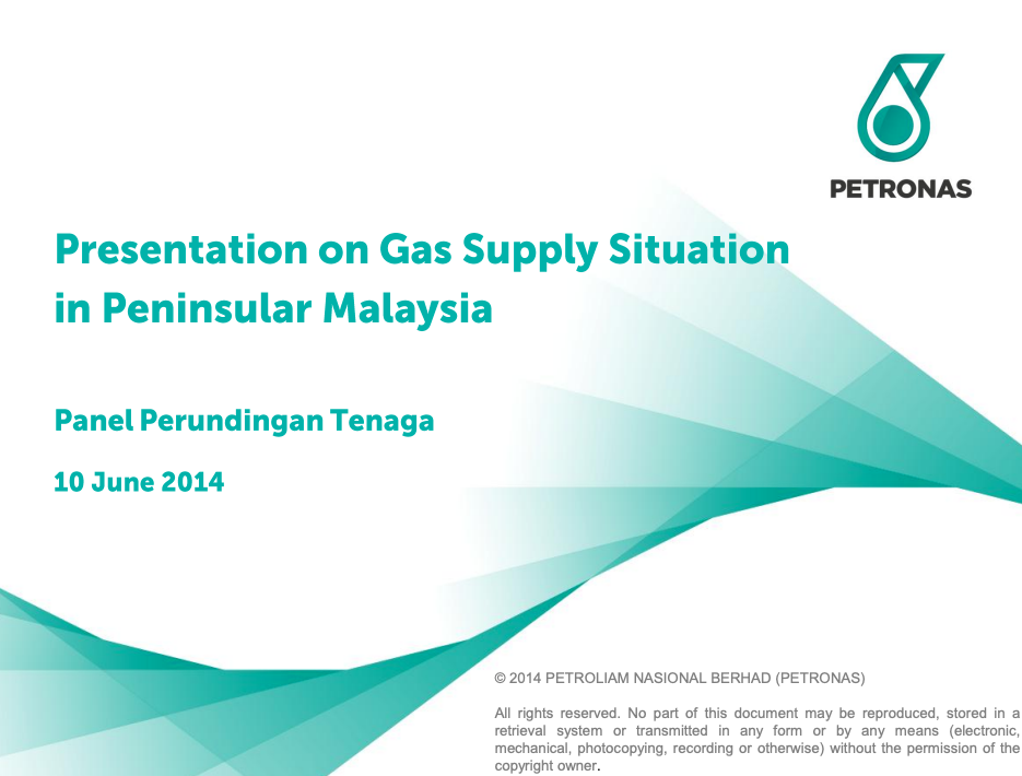 Gas Supply Situation in Peninsular Malaysia
