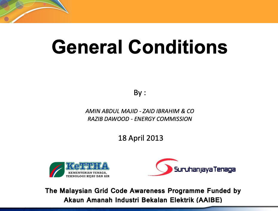 General Conditions - Grid Code Committee