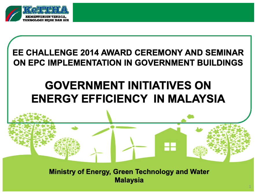 Government Initiatives On Energy Efficiency in Malaysia