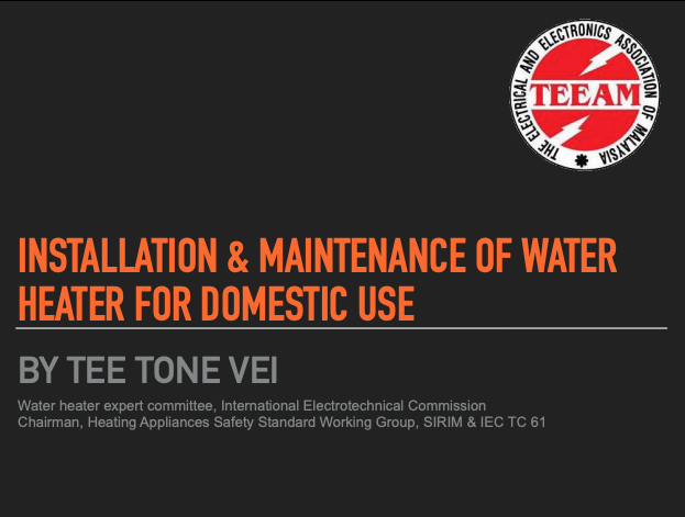 Installation & Maintenance of Water Heater for Domestic Use