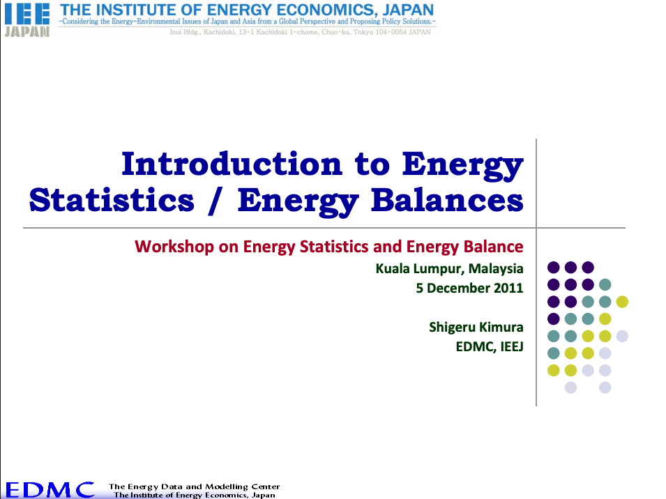 Introduction to Energy Statistics/Energy Balances