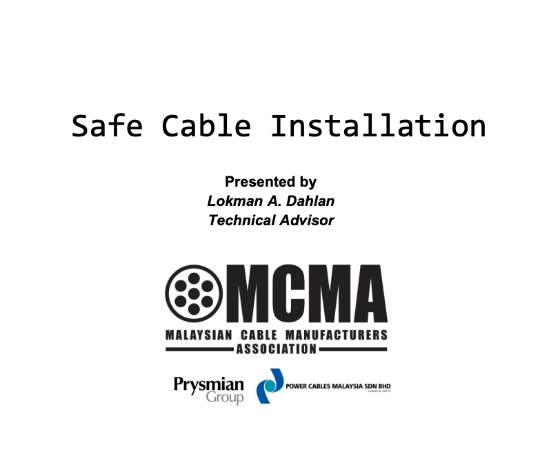 MCMA - Substandard Cables & Case Study (Market Surveillance)