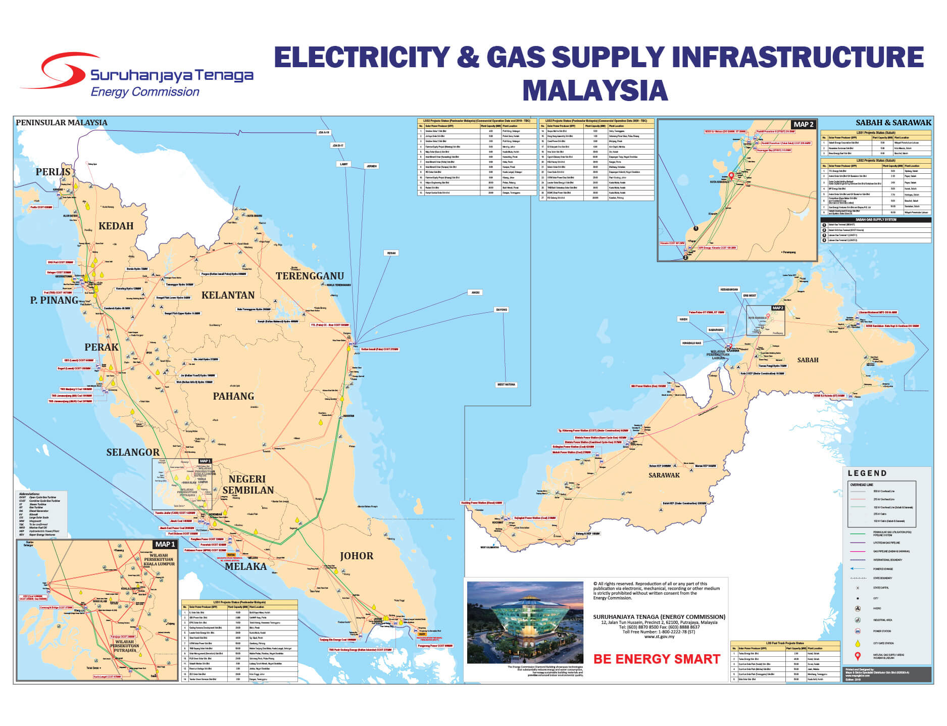 Map: Electricity & Gas Supply Infrastructure Malaysia (2019)