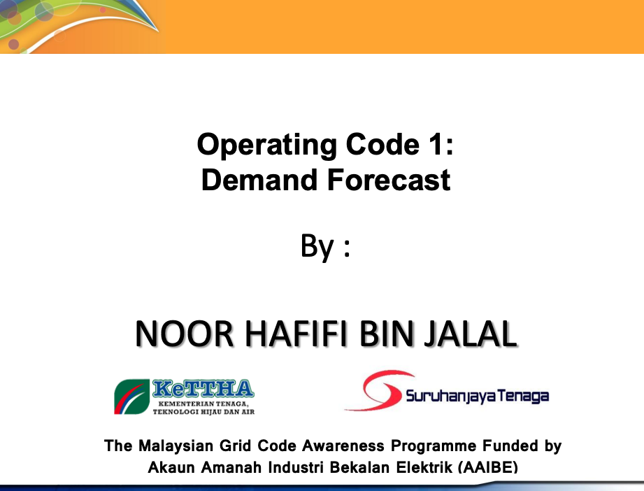 Operating Code 1: Demand Forecast