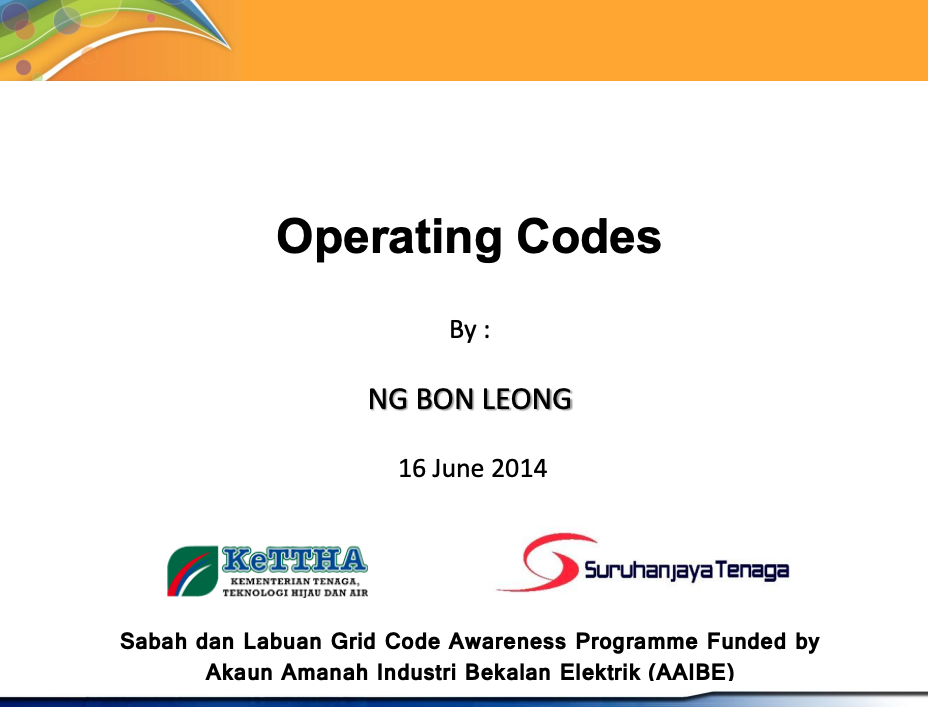 Operating Codes