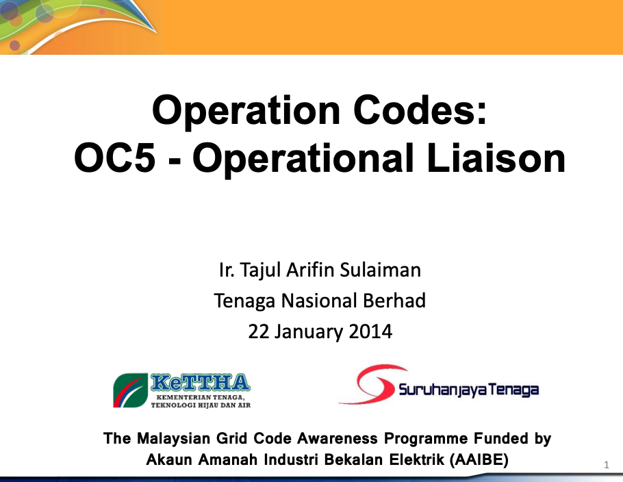 Operation Codes:OC5 -Operational Liaison