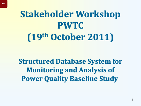 PQ Database: Power Quality Baseline Study For Peninsular Malaysia