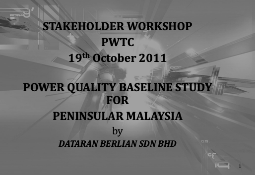 PQ Logging: Power Quality Baseline Study For Peninsular Malaysia