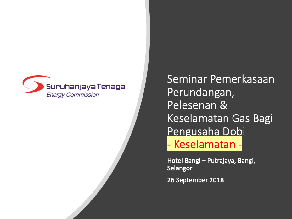 Paper 1: Keperluan Perundangan dan Piawaian dari Aspek Keselamatan