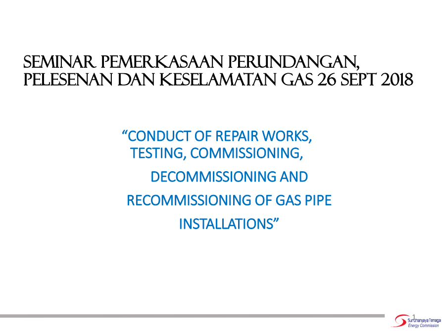 Paper 5: Prosidur Kerja Selamat (Testing Commissioning)