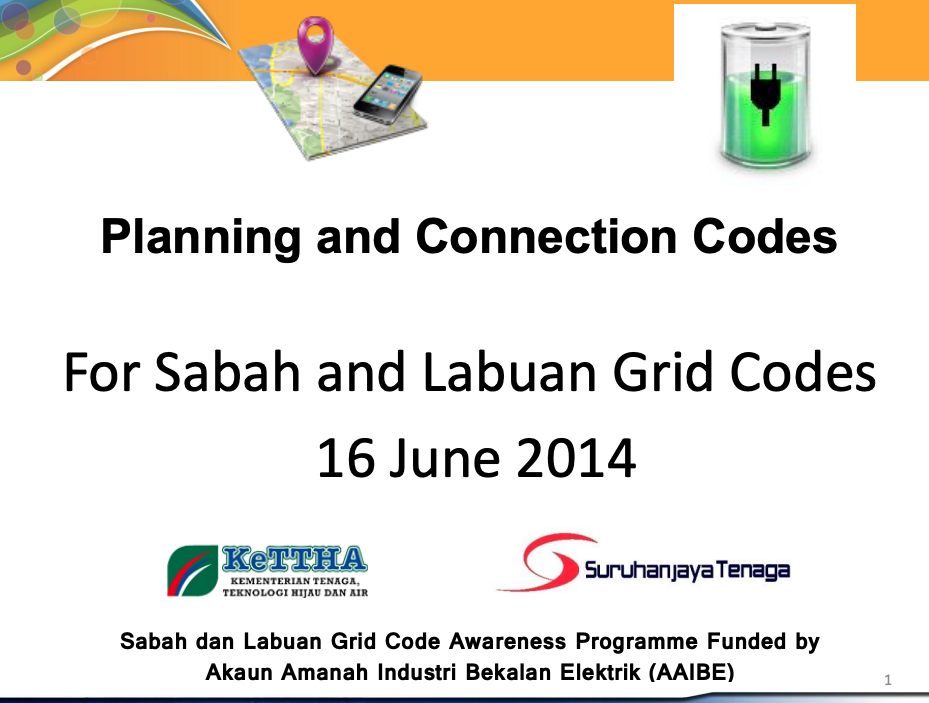 Planning and Connection Codes for Sabah and Labuan Grid Codes
