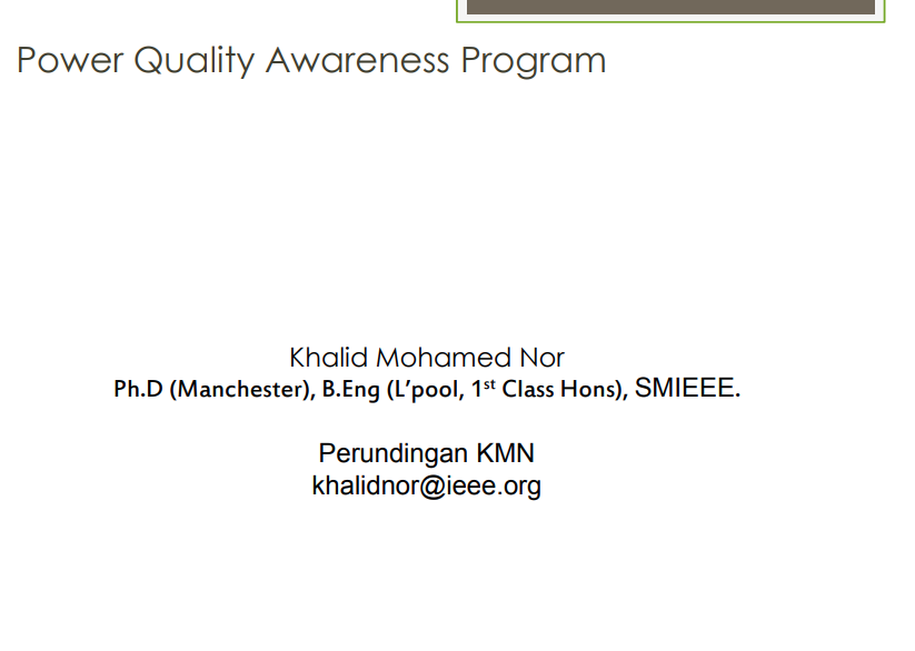 Power Quality Baseline Study