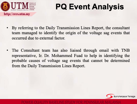 Preliminary Result Part 2: Power Quality Baseline Study For Peninsular Malaysia