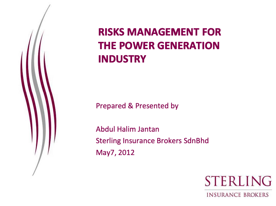 Risk Management for the Power Generation Industry