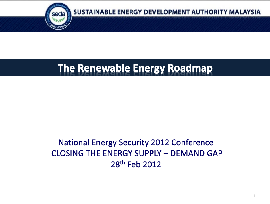SEDA: The Renewable Energy Road Map
