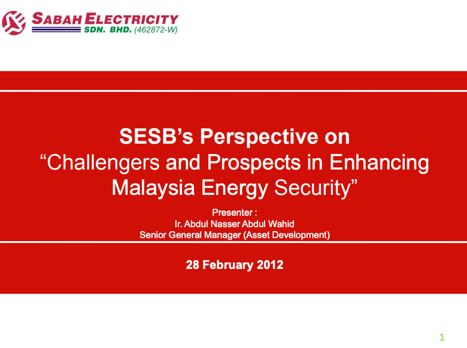 SESB: SESB's Perspectives