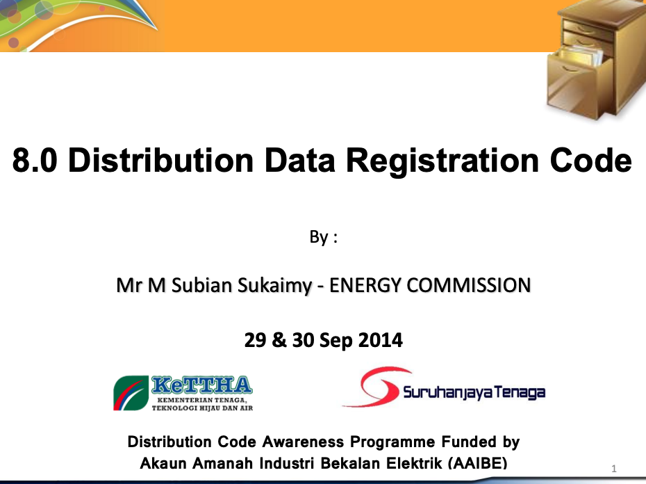 Distribution Data Registration Code