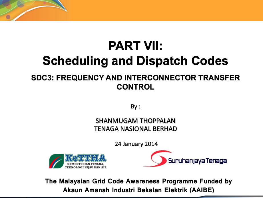 PART VII: Scheduling and Dispatch Codes