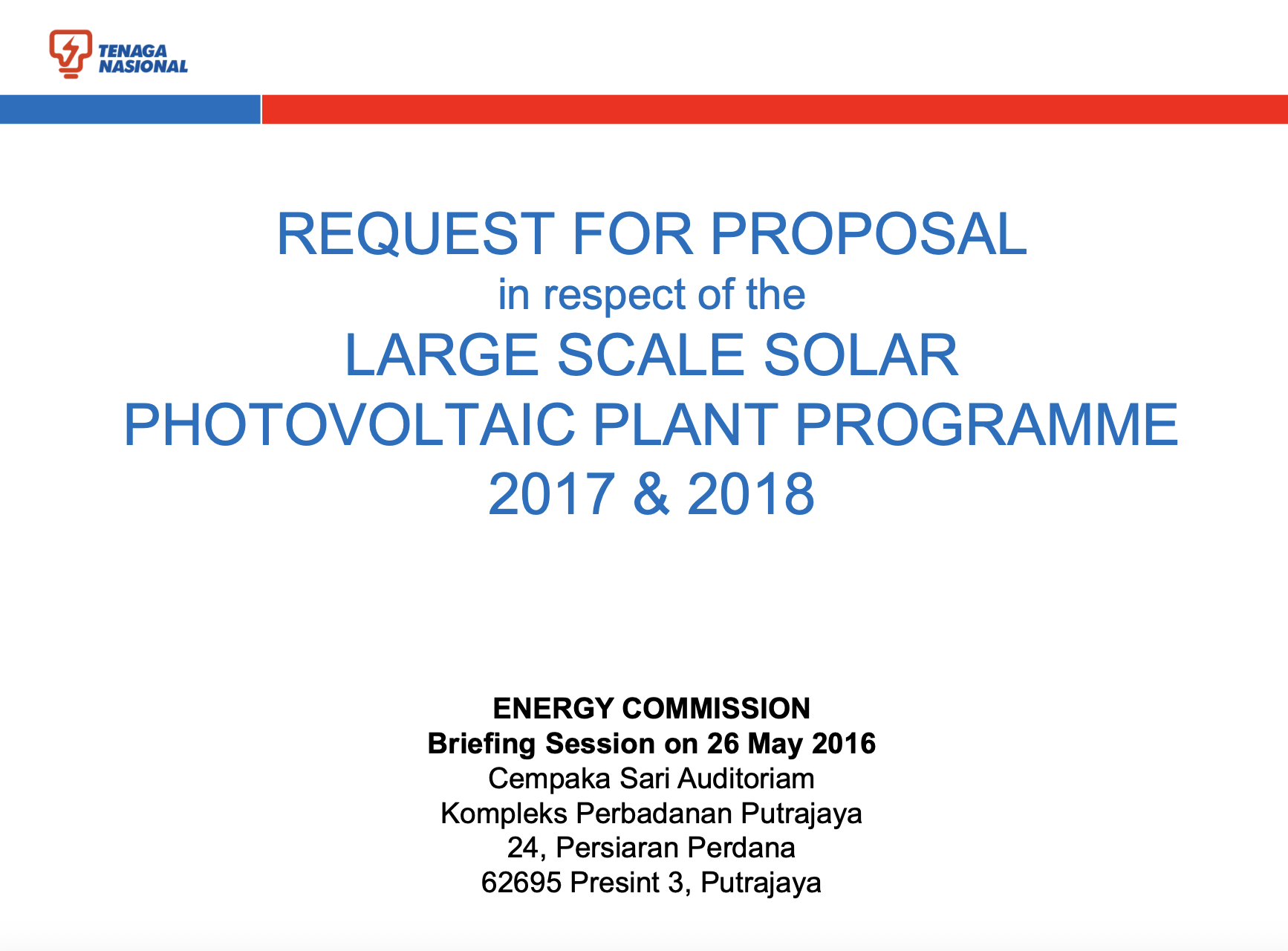 Slides Presentation of Request For Proposal (RFP) Briefing on 26th May 2016 (3)