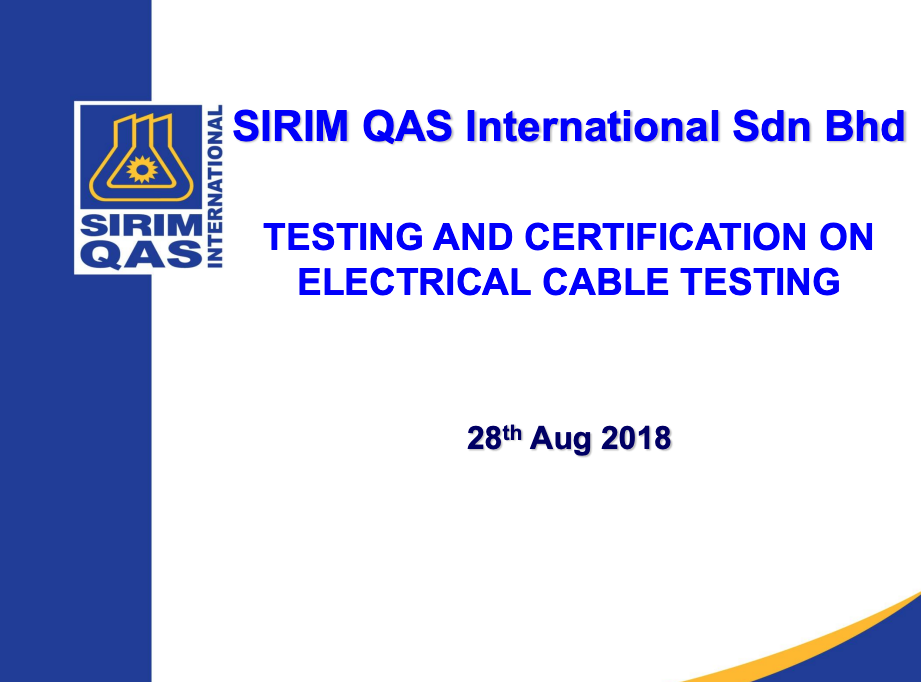 Testing and Certification on Electrical Cable Testing