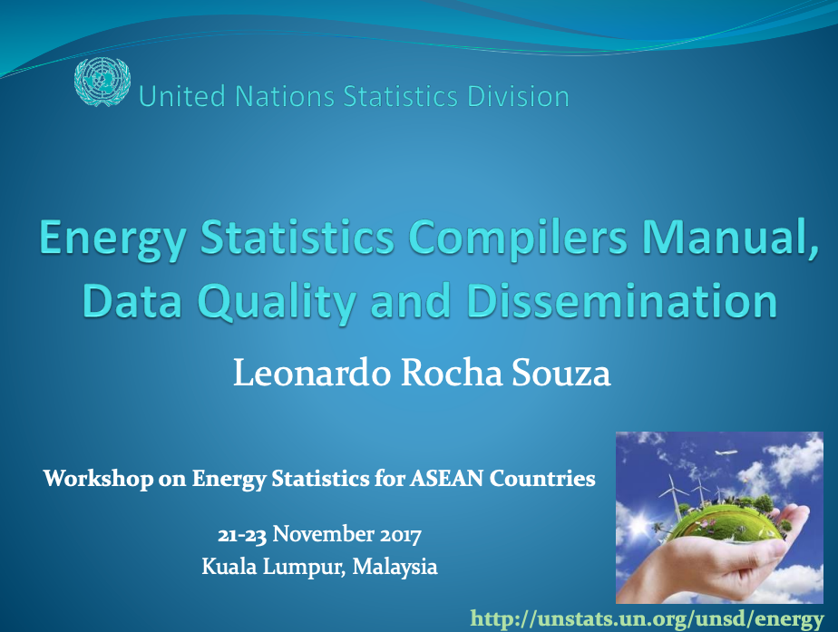 UNSD-Energy Statistics Compilers Manual, Data Quality and Dissemination