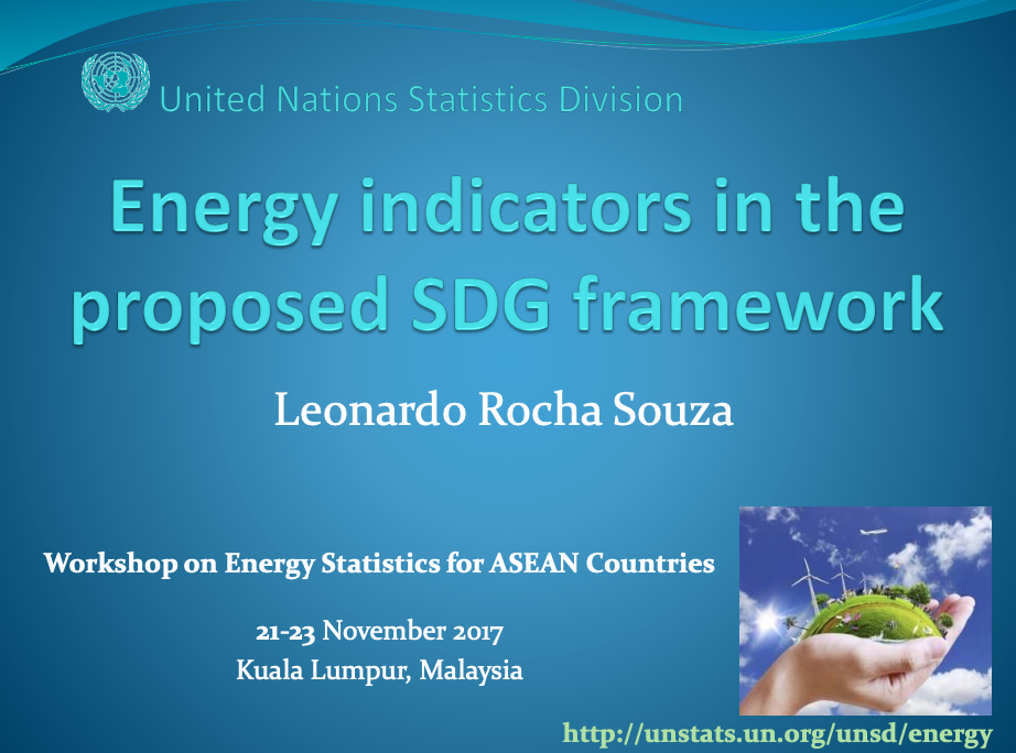 UNSD-Energy indicators in the proposed SDG framework