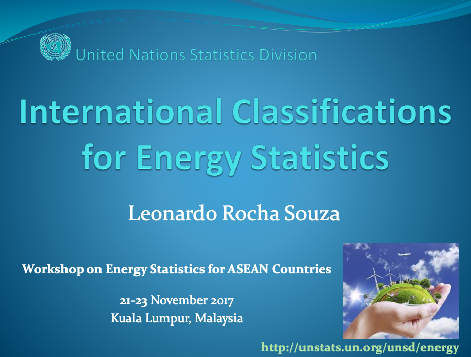 UNSD-International Classifications for Energy Statistics