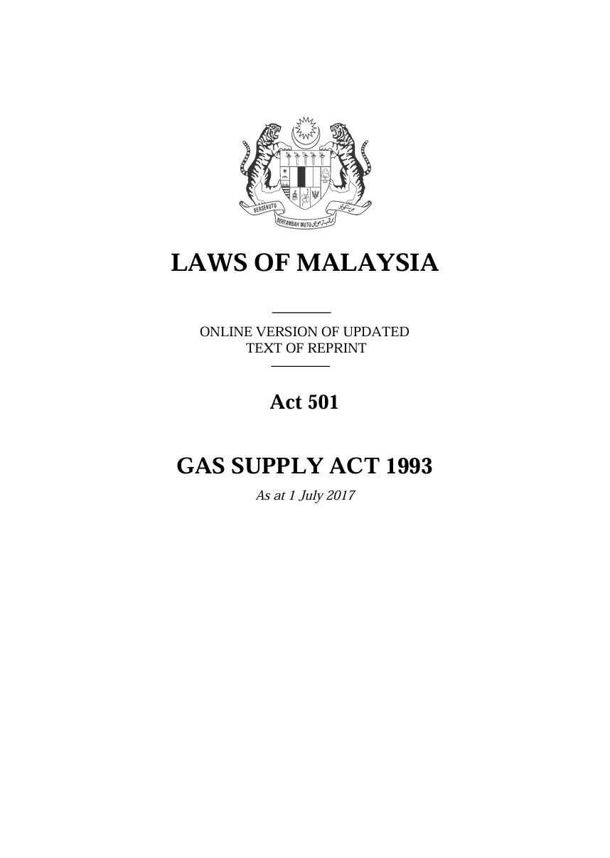 Gas Supply Act 501