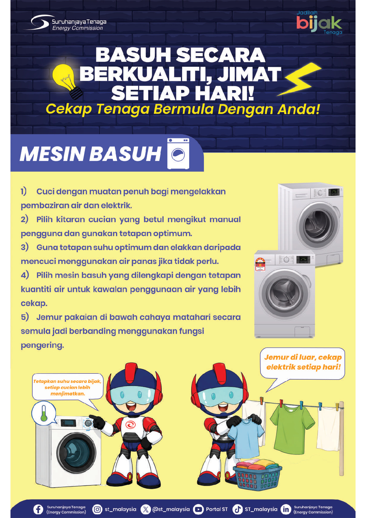 Tip Cekap Tenaga Mesin Basuh