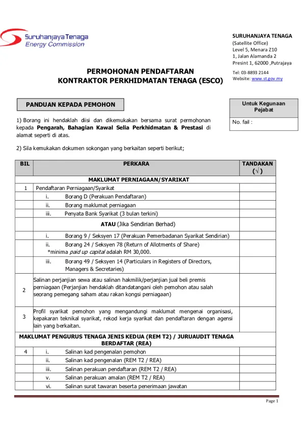 PERMOHONAN PENDAFTARAN KONTRAKTOR PERKHIDMATAN TENAGA (ESCO).pdf