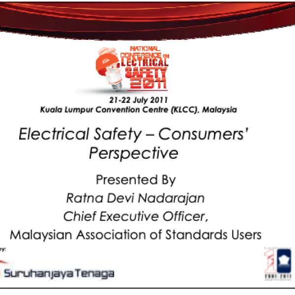 FOMCA: Electrical Safety - Consumers' Perspective