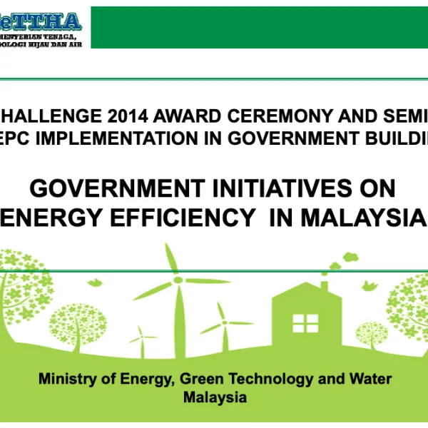 Government Initiatives On Energy Efficiency in Malaysia