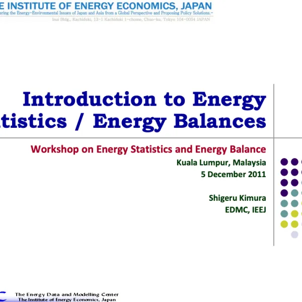 Introduction to Energy Statistics/Energy Balances