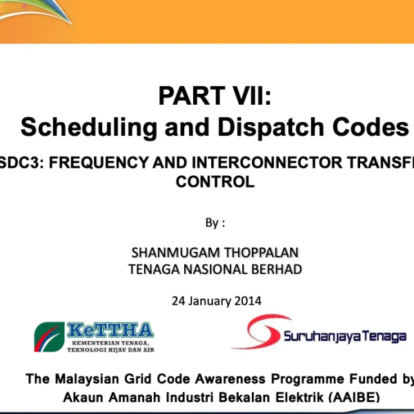 PART VII: Scheduling and Dispatch Codes