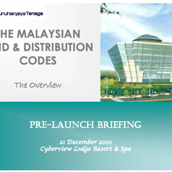 The Malaysian Grid & Distribution Codes