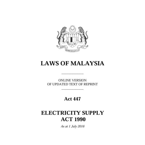 Electricity Supply Act 447