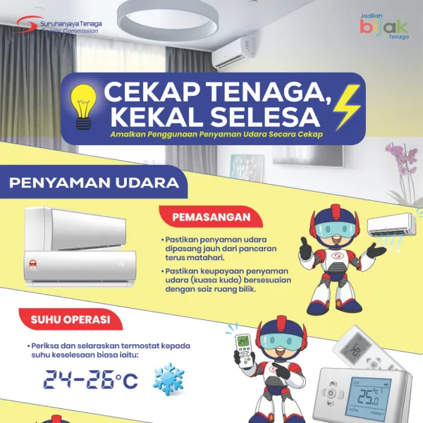 Tip Cekap Tenaga Penyaman Udara