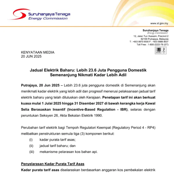 Kenyataan-Media---Jadual-Tarif-RP4-Cover Page