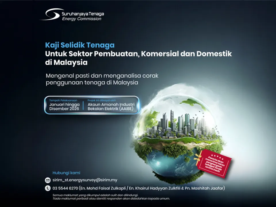Kaji Selidik Tenaga Untuk Sektor Pembuatan, Komersial dan Domestik di Malaysia
