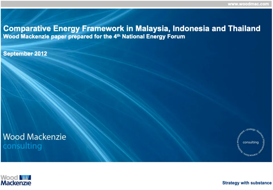 Comparative Energy Framework in Malaysia, Indonesia and Thailand